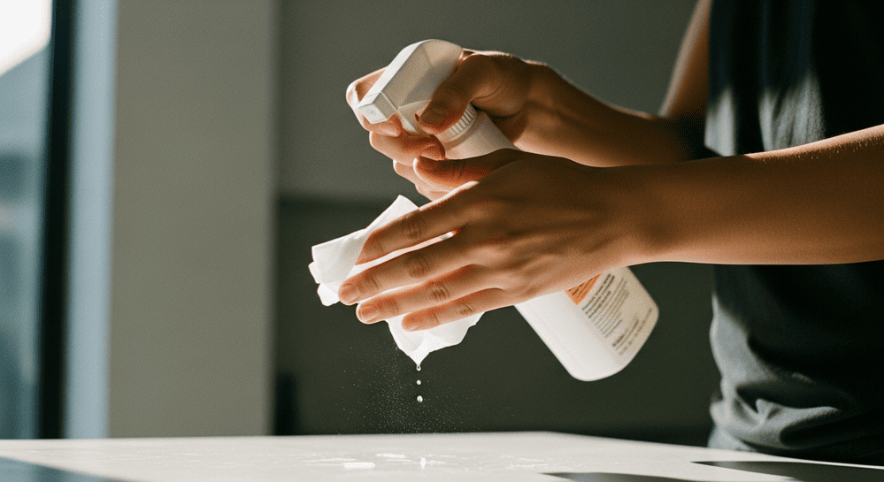 schoonmaakmiddelen gebruiken met je handen